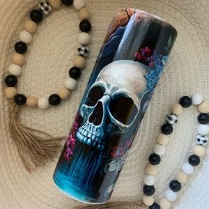 Flower Skully 20 oz Stainless Steel Tumbler Cup